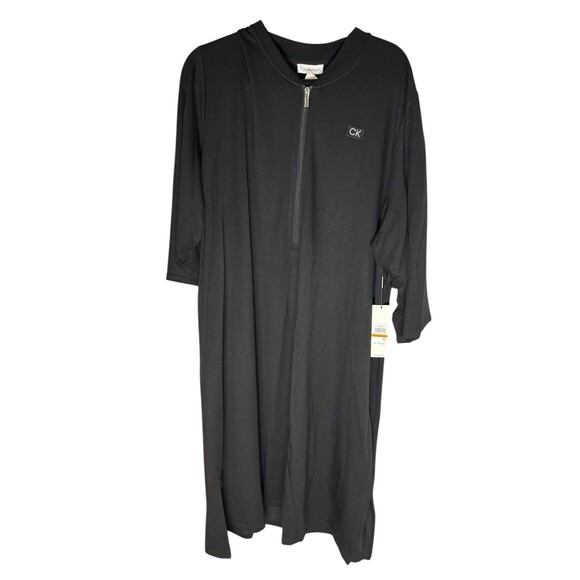 3X Calvin Klein Pullover Top Half Zip Black Loungewear NWT - Picture 4 of 14